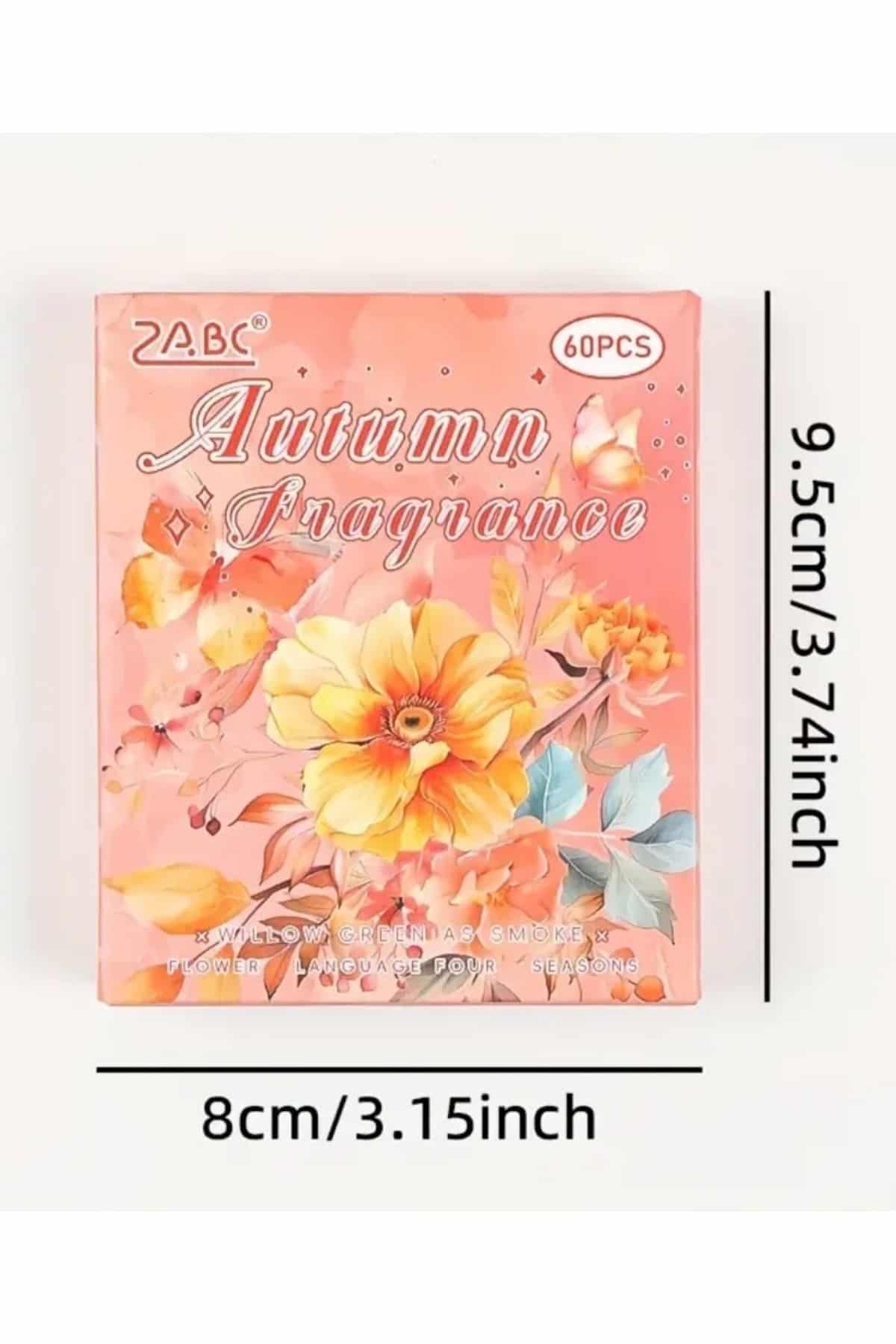 60 Adet Kutulu Şeffaf Çiçek Sticker Bullet Journal Scrapbook Şeffaf Laptop Ajanda Planlayıcı