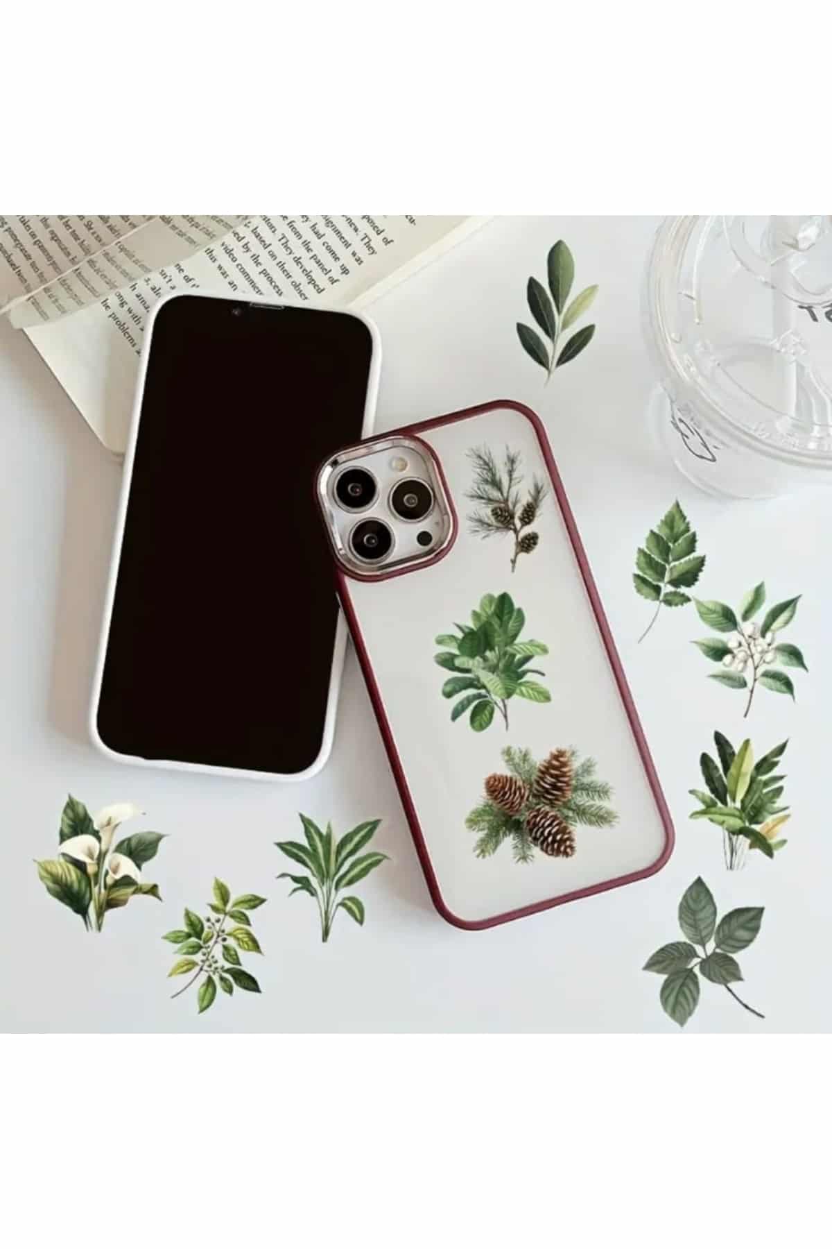 50 Adet Şeffaf Yaprak Sticker Seti Bullet Journal Scrapbook Şeffaf Sticker Laptop Ajanda Planlayıcı