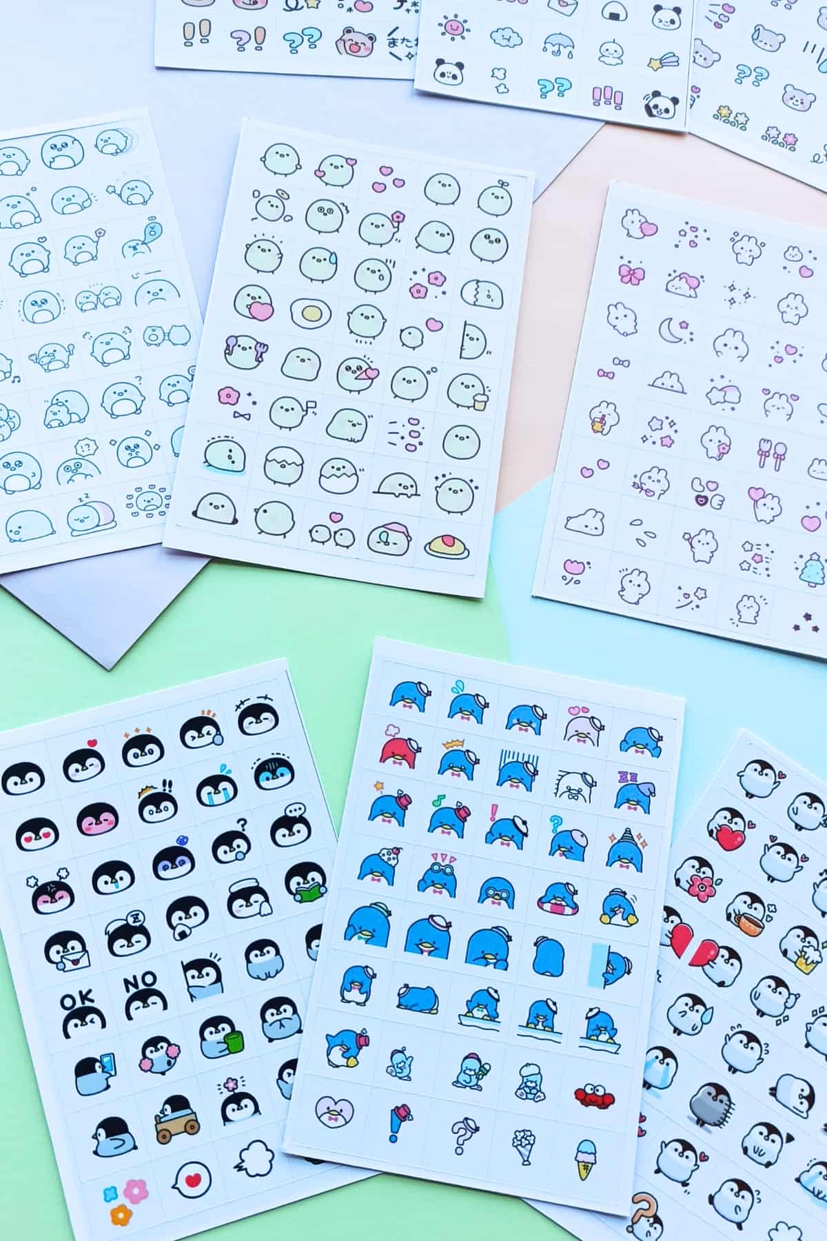 400 Adet Mini Kare Sevimli Sticker Seti Ajanda Emoji Bullet Journal Planlaycı Günlük