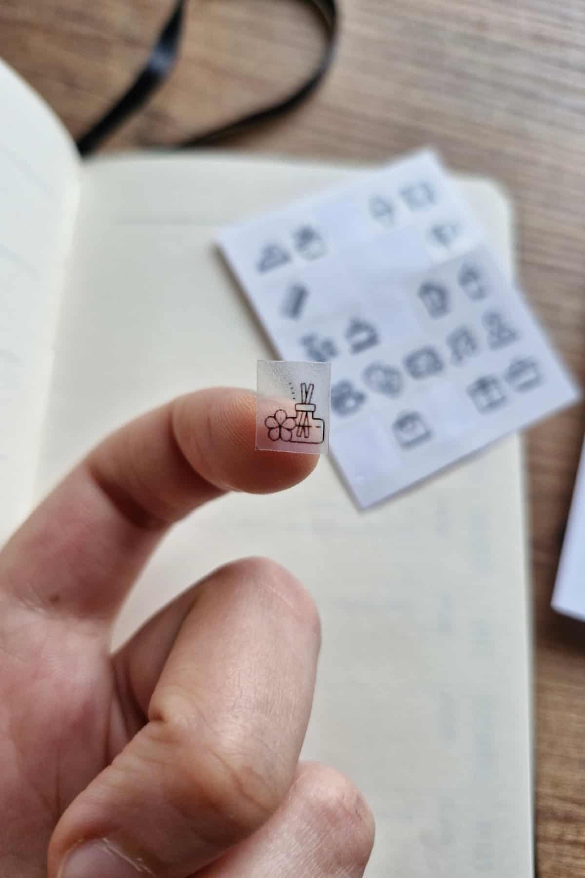 4 Parça 129 Adet Şeffaf İkon Sticker Seti Bullet Journal Ajanda Günlük Planlayıcı Kare Sticker