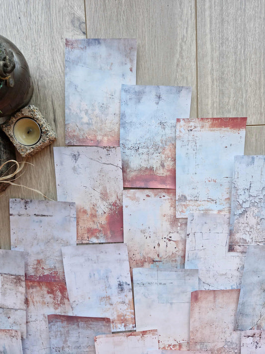 33 Adet Eskitme Vintage Temalı Scrapbook Kağıt Seti Bullet Journal Dekupaj Kağıdı