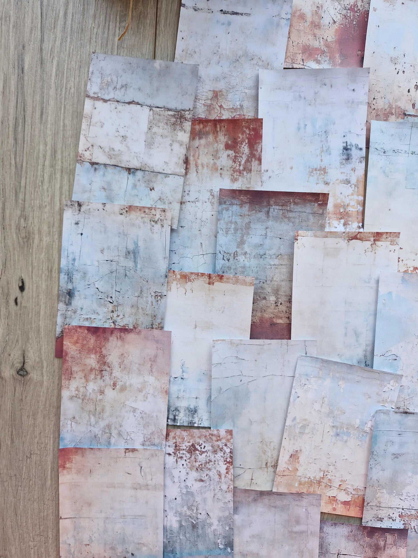 33 Adet Eskitme Vintage Temalı Scrapbook Kağıt Seti Bullet Journal Dekupaj Kağıdı