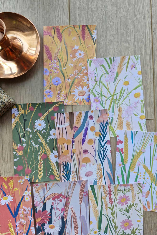 12 Adet Pastel Renkli Çiçek Temalı Scrapbook Kağıt Seti Bullet Journal Dekupaj Kağıdı