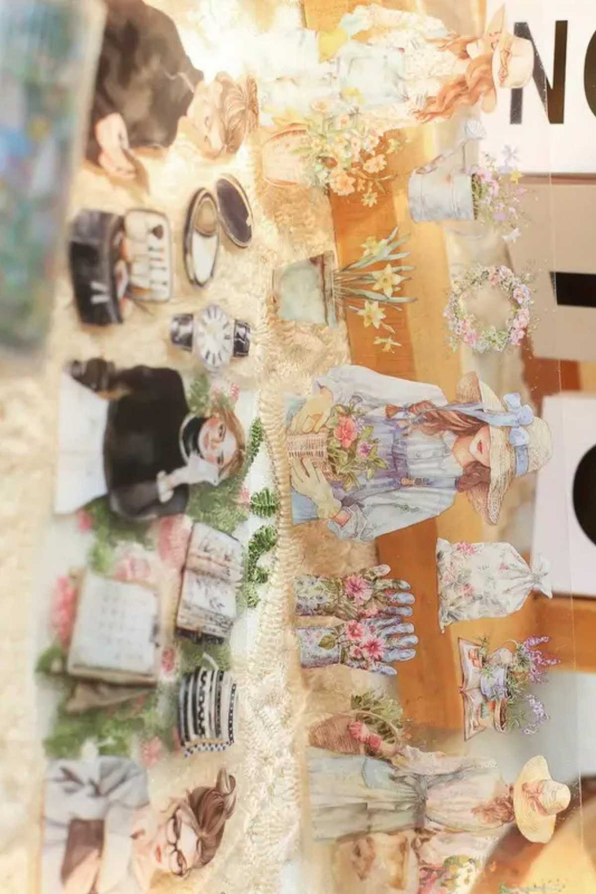 Şeffaf Kız Tema Pet Bant Rulo 6cmx2m Scrapbook Bullet Journal Ajanda Washi Tape