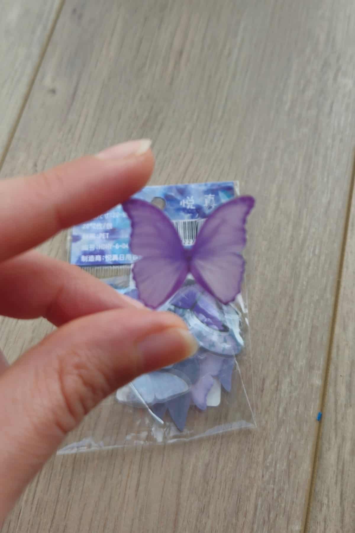 40 Adet Mor Kelebek Şeffaf Sticker Bullet Journal Scrapbook Laptop Ajanda Planlayıcı