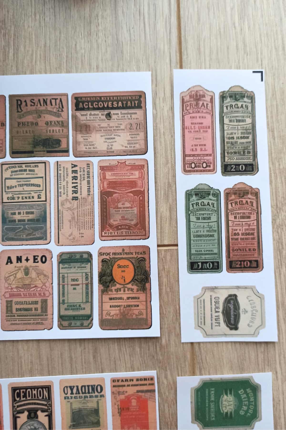 33 Adet 4 Parça Scrapbook Sticker Seti Bullet Journal Sticker Vintage Bilet Etiket Sticker