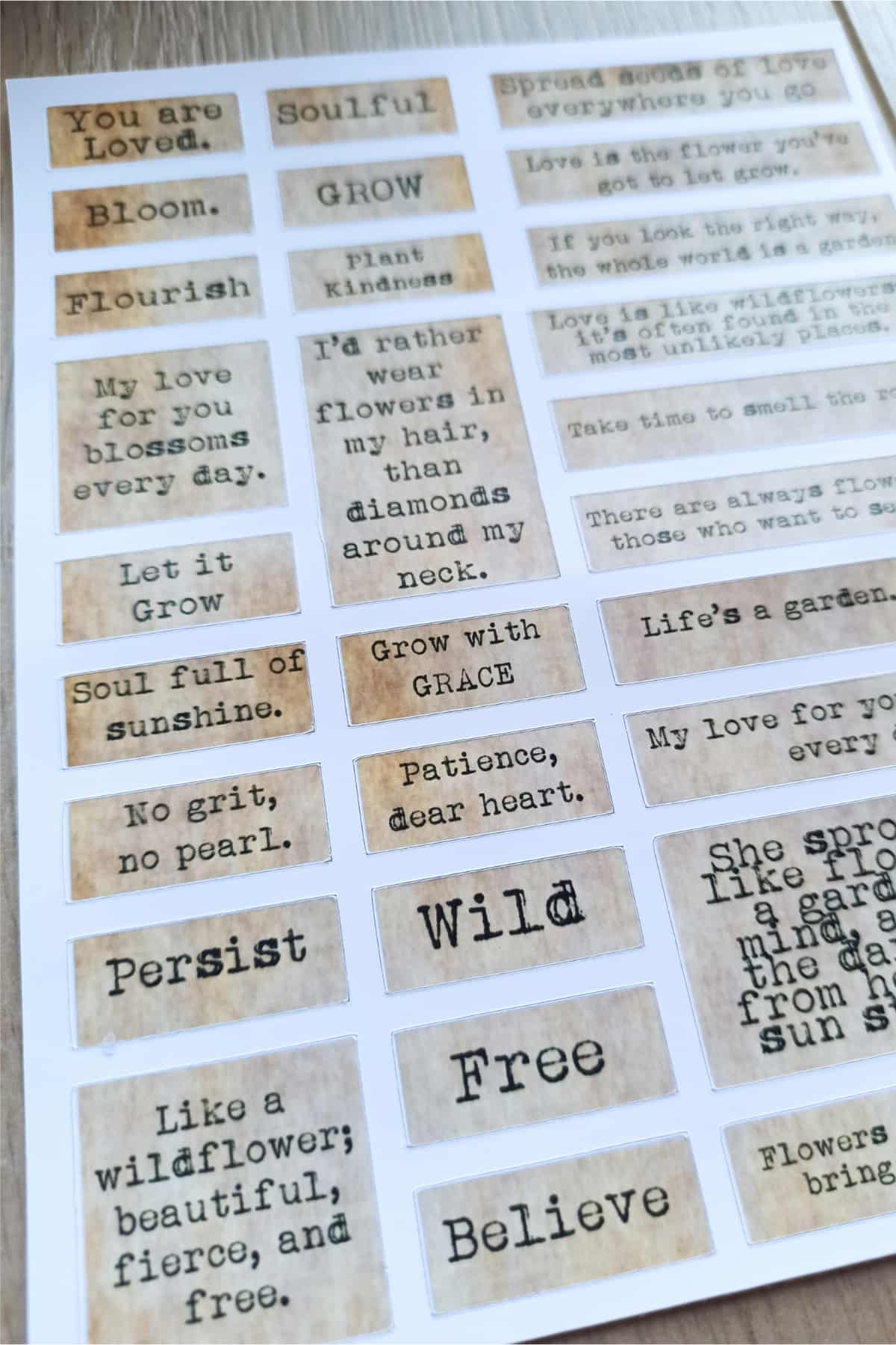 57 Adet Scrapbook Sticker Seti Yazı Cümle Kelime Vintage Bullet Journal Ajanda Laptop Sticker
