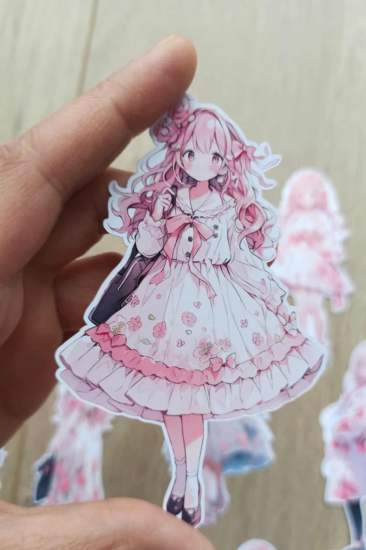12 Adet Anime Girl Sevimli Kız Sticker Seti Bullet Journal Laptop Termos Scrapbook Kawaii