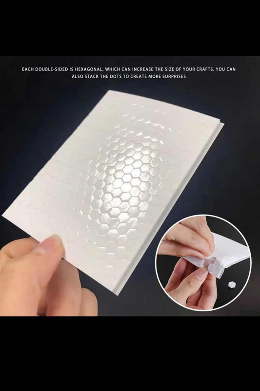 Çift Taraflı Altıgen Köpük Bant 100 Adet 1 cm Scrapbook Bullet Journal