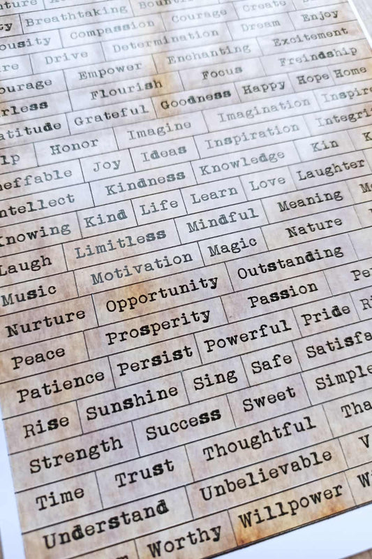 117 Adet Scrapbook Sticker Seti İngilizce Kelime Vintage Bullet Journal Ajanda Laptop Sticker