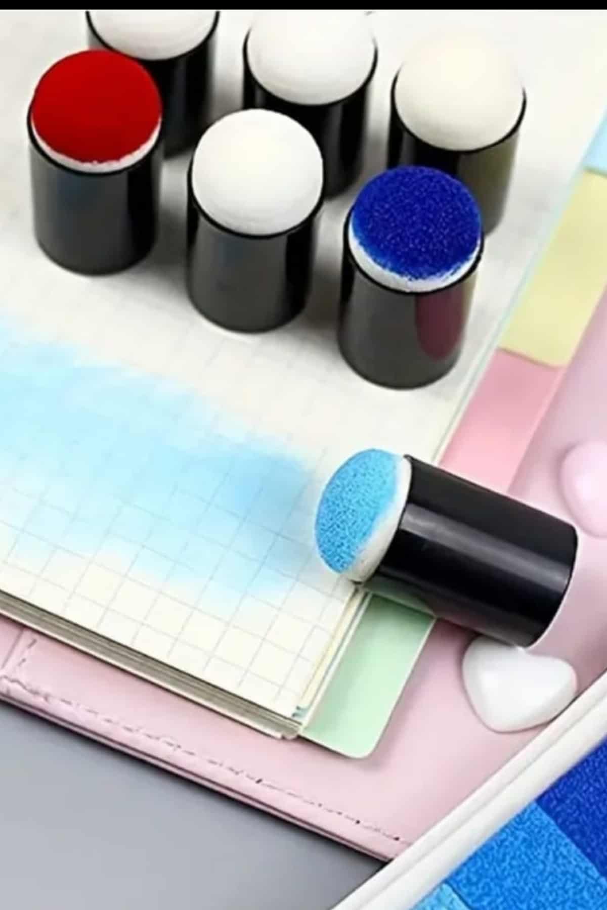 5 Adet Parmak Boya Süngeri Boya Dağıtma Süngeri Yüz Boya Süngeri Scrapbook Bullet Journal