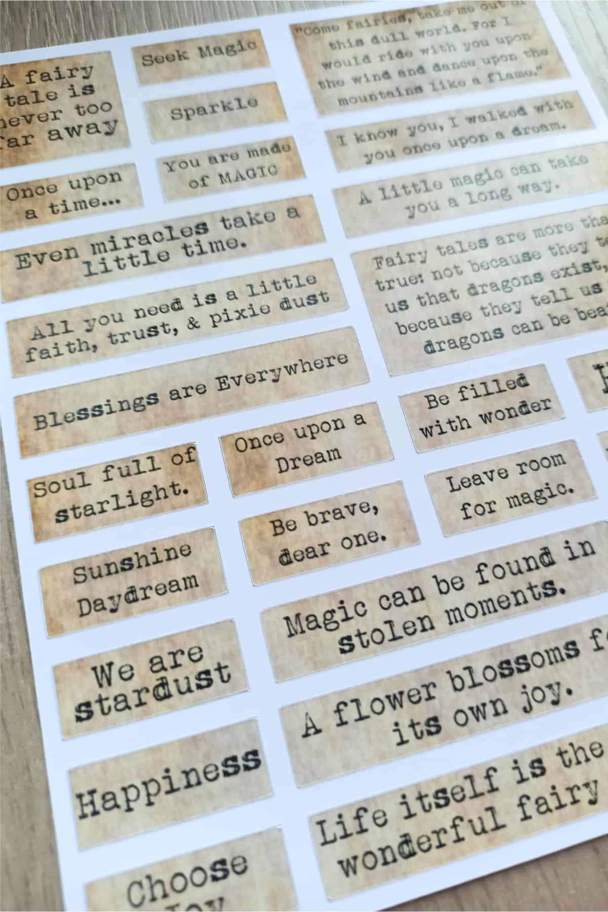 57 Adet Scrapbook Sticker Seti Yazı Cümle Kelime Vintage Bullet Journal Ajanda Laptop Sticker