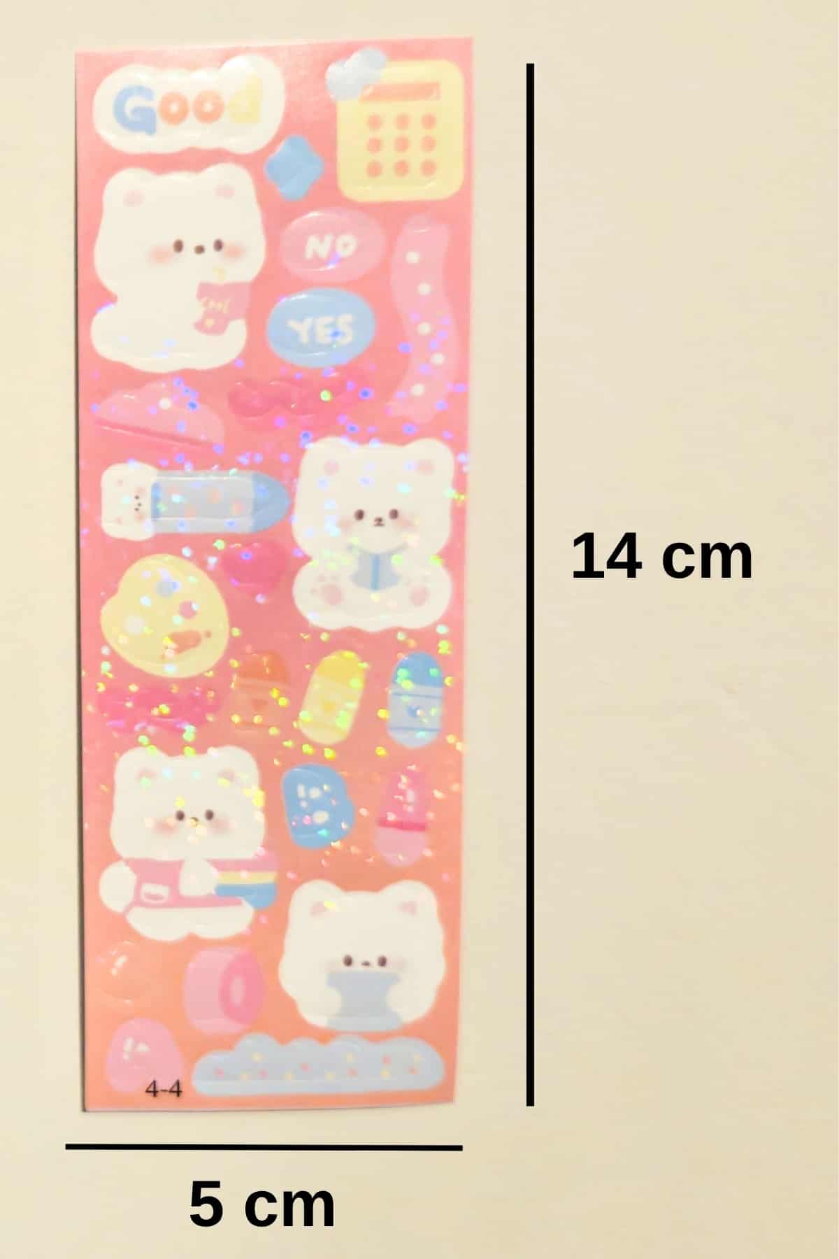 10 Sayfa Sevimli Holografik Sticker Renkli Sticker Parlak Mini Sticker