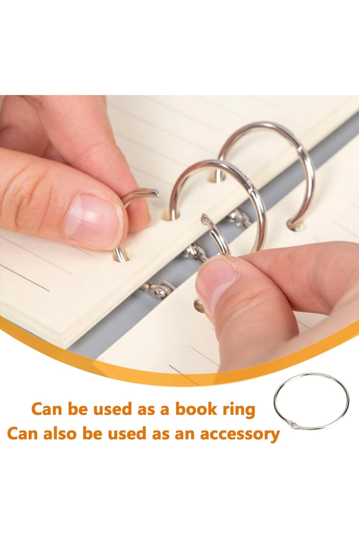 1 Adet Halka Klips Çelik Defter Klipsi