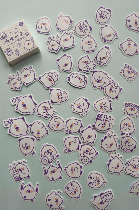 50 Adet Kawaii Civciv Sticker Seti Bullet Journal Scrapbook Laptop Ajanda Planlayıcı Mini Sevimli