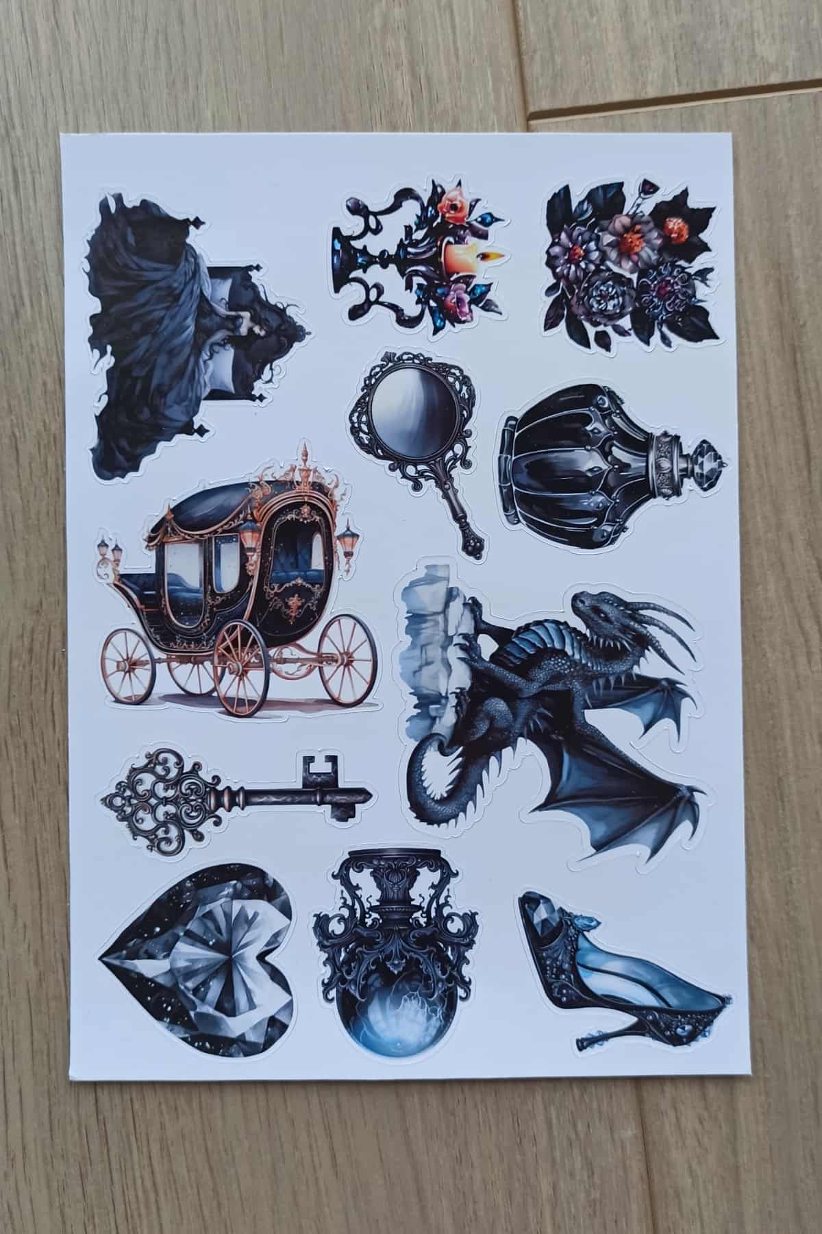 50 Adet Gothic Sticker Seti Bullet Journal Scrapbook Laptop Sticker Gotik Bundle