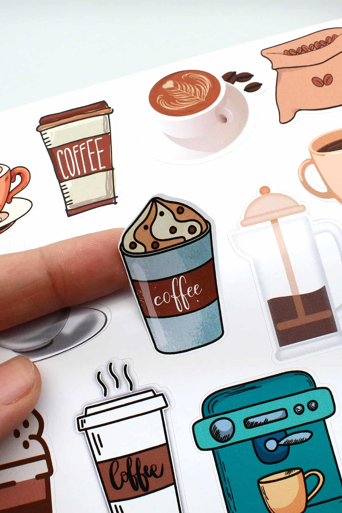 Kahve Temalı Sticker Seti