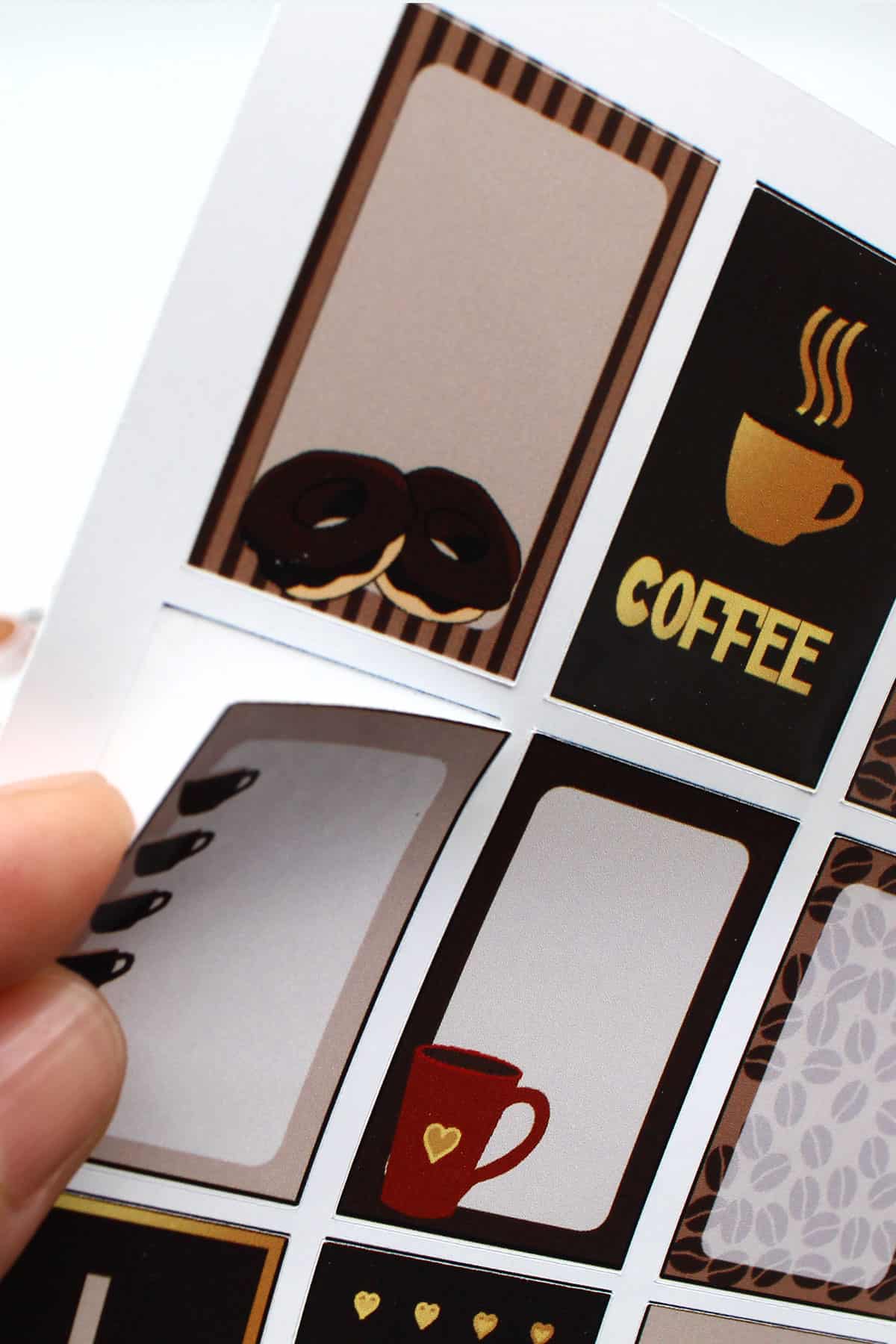 Kahve Temalı Sticker Seti