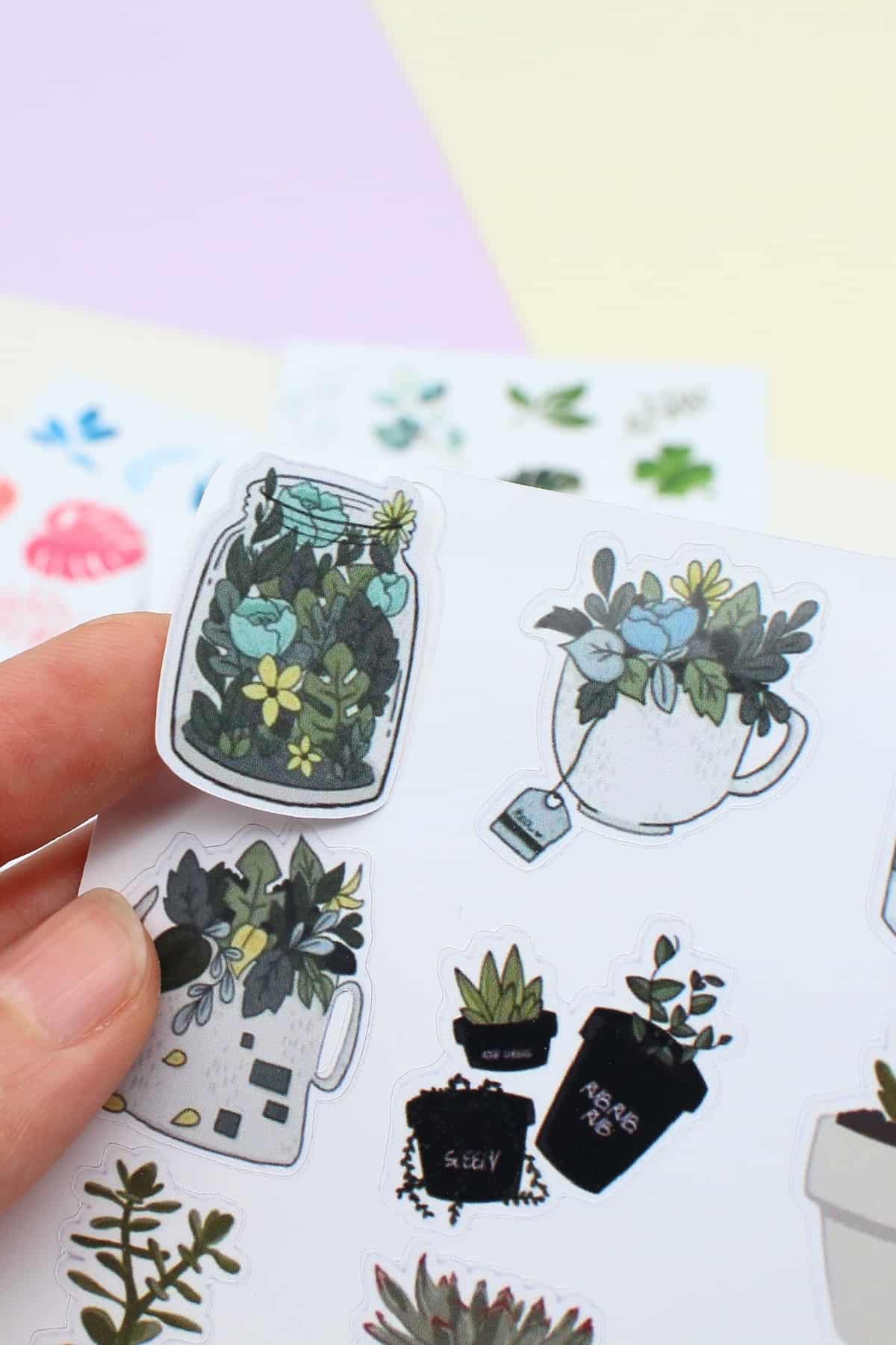 78 Adet Yaprak Sticker Seti Bullet Journal Çiçek Sticker Doğa Sticker