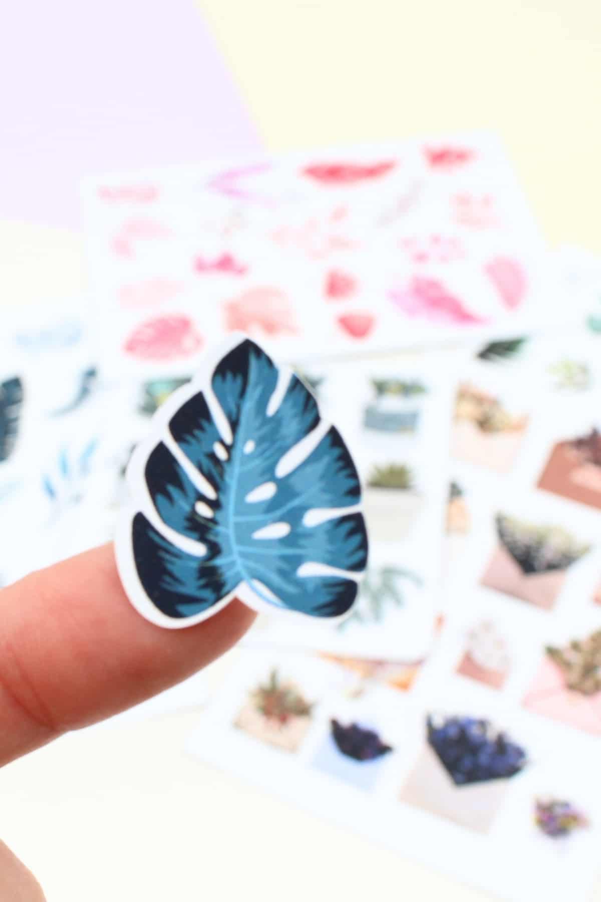 78 Adet Yaprak Sticker Seti Bullet Journal Çiçek Sticker Doğa Sticker