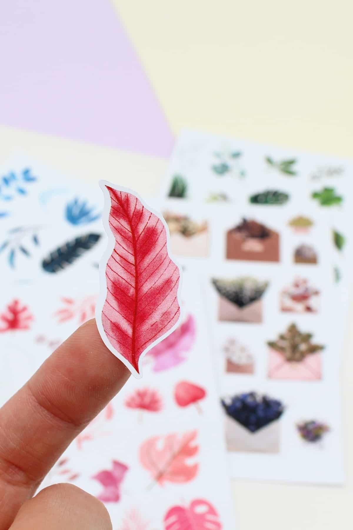 78 Adet Yaprak Sticker Seti Bullet Journal Çiçek Sticker Doğa Sticker