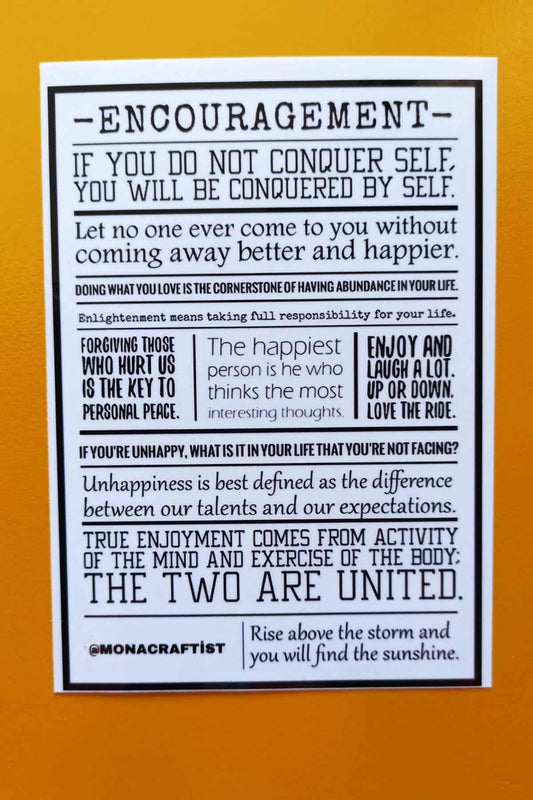 4 Yaprak Motivasyon Şeffaf Sticker İngilizce Cümle Laptop-Termos Sticker