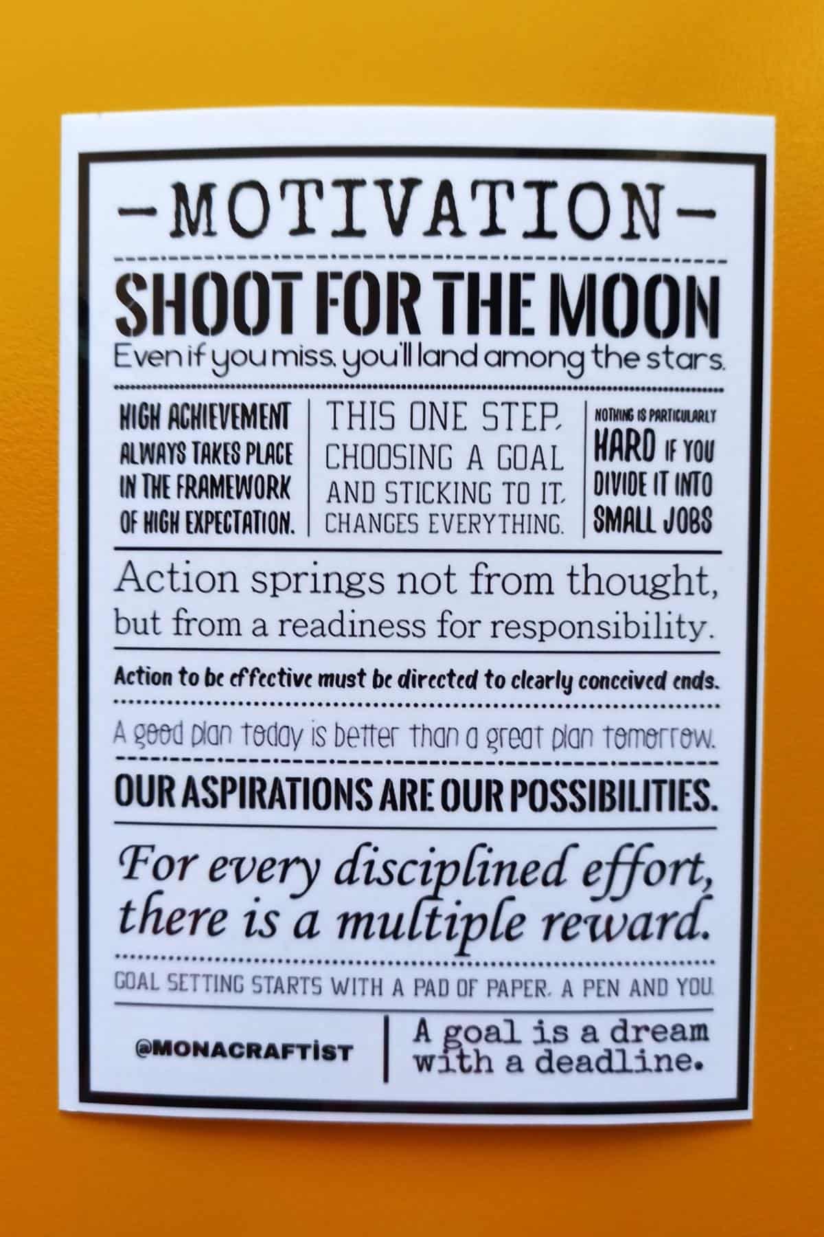 4 Yaprak Motivasyon Şeffaf Sticker İngilizce Cümle Laptop-Termos Sticker