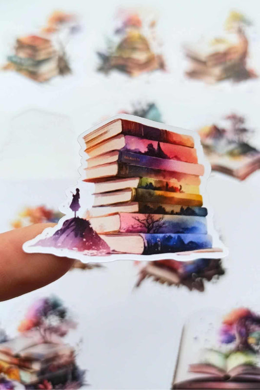 10 Adet Suluboya Kitap Sticker Bullet Journal Scrapbook Laptop Sticker