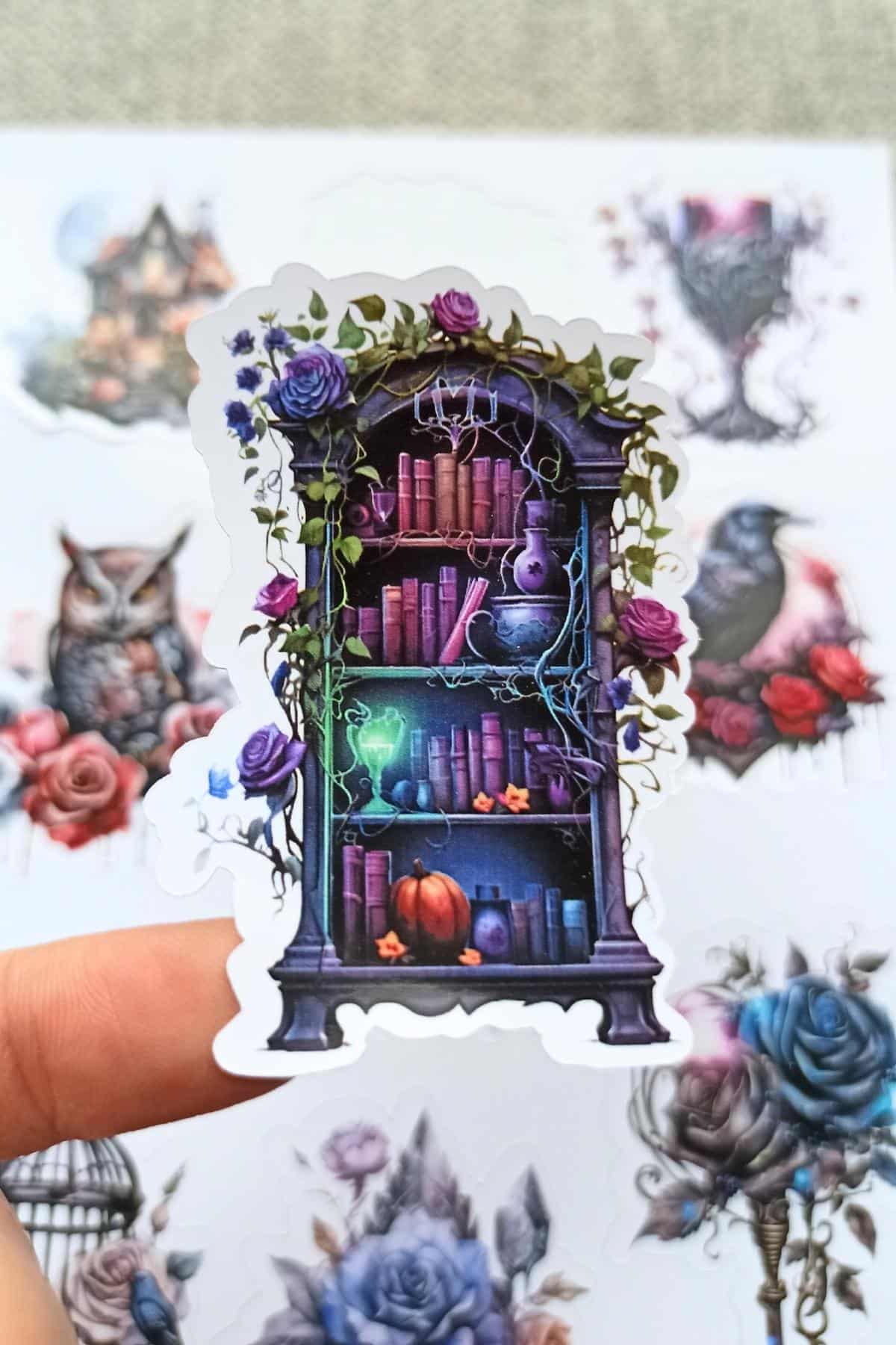 12 Adet Gothic Sticker Bullet Journal Scrapbook Laptop Sticker