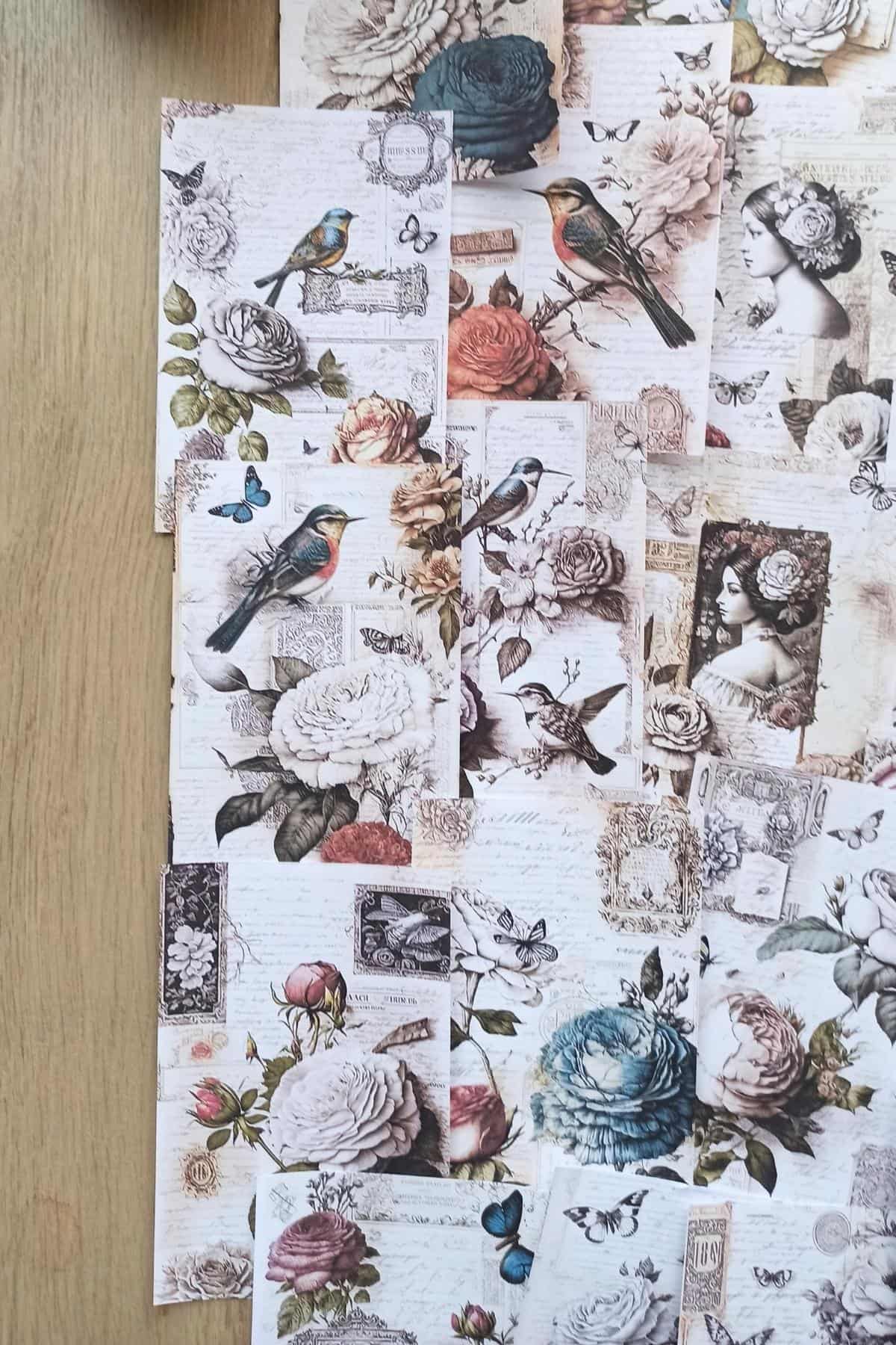 22 Adet Eskitme Vintage Scrapbook Temalı Scrapbook Kağıt Seti Bullet Journal Dekupaj Kağıdı