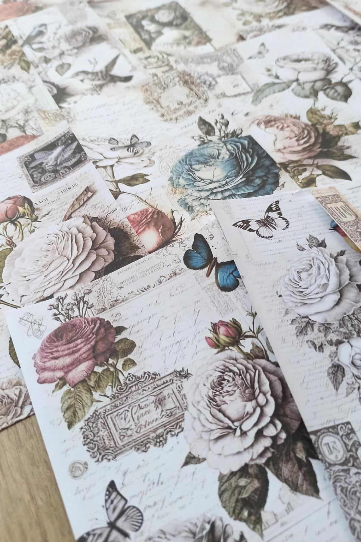 22 Adet Eskitme Vintage Scrapbook Temalı Scrapbook Kağıt Seti Bullet Journal Dekupaj Kağıdı