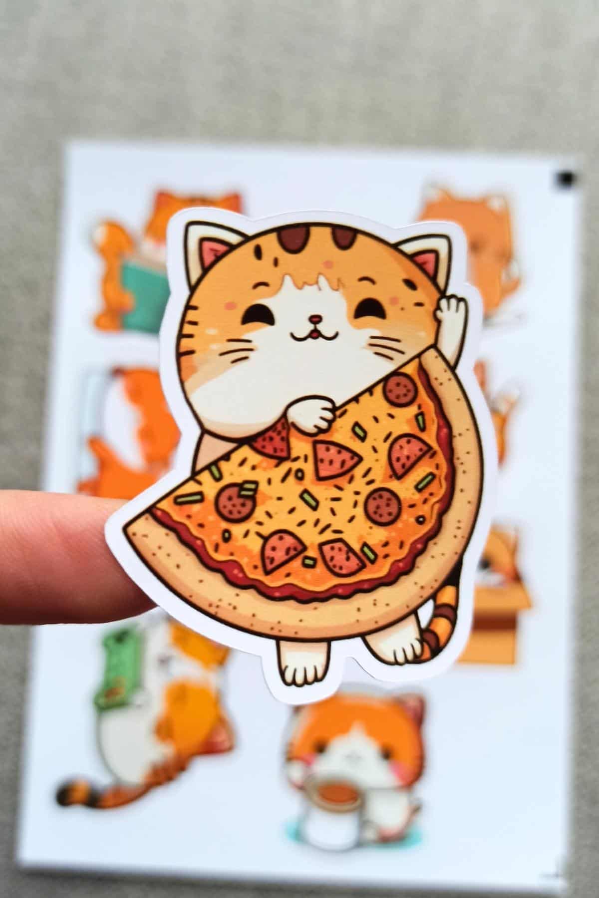 8 Adet Kedi Sticker Seti Kedicik Sticker Sevimli Sticker
