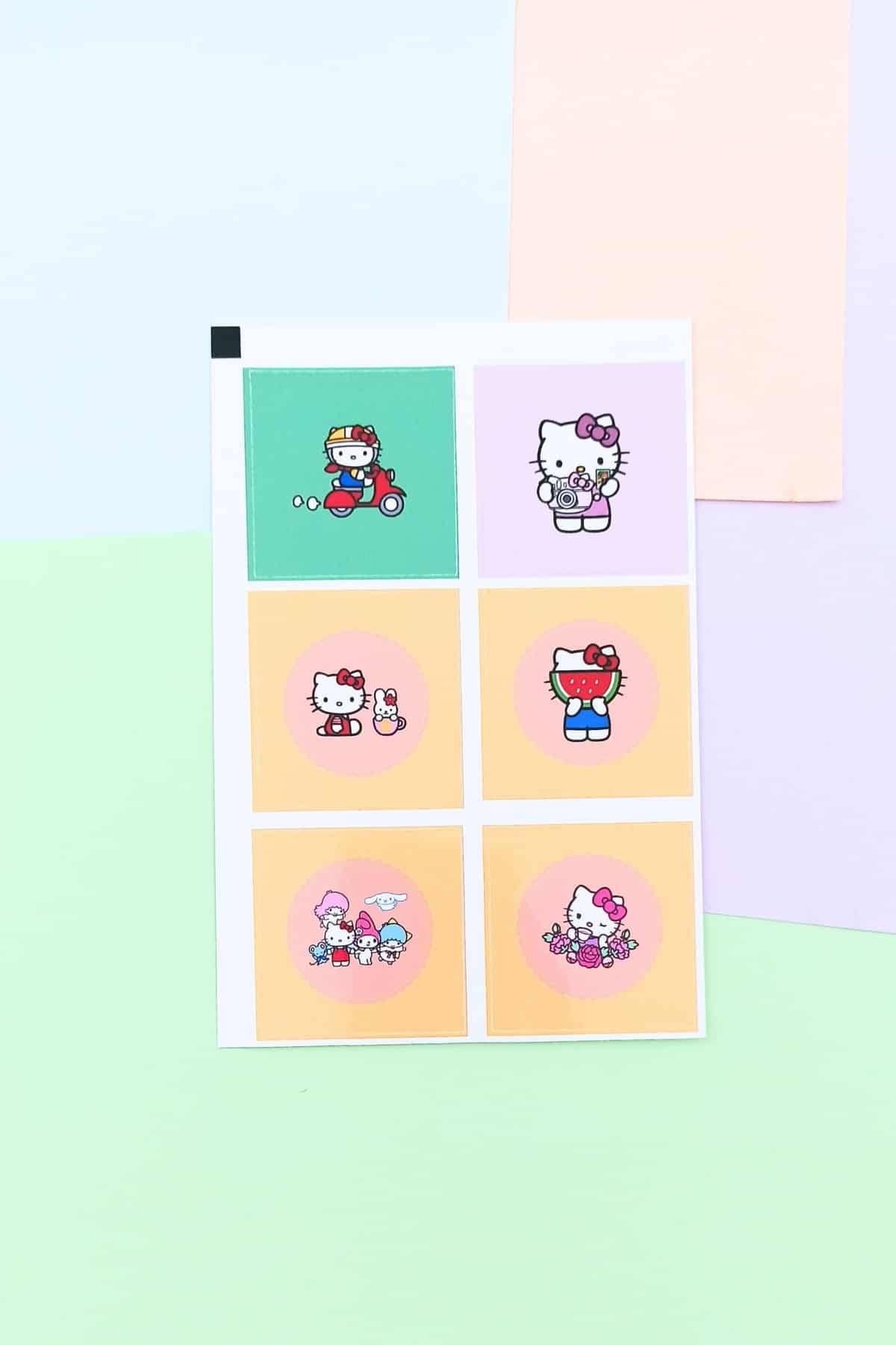 48 Adet Hello Kitty Pusheen The Cat Sticker Seti Sevimli Sticker Kare Sticker Laptop Sticker Sanrio