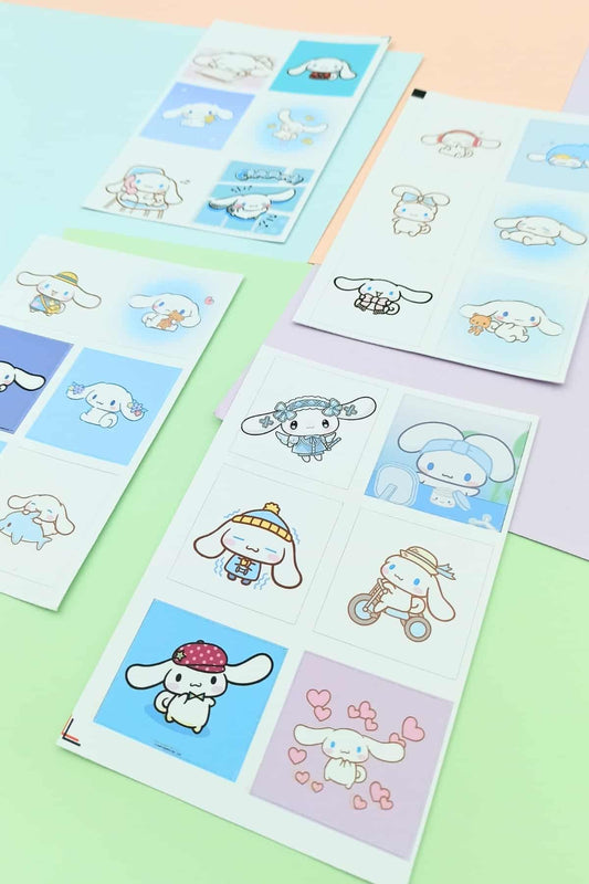 24 Adet Cinnamoroll Sticker Seti Sevimli Sticker Kare Sticker Laptop Sticker Hello Kitty Sanrio