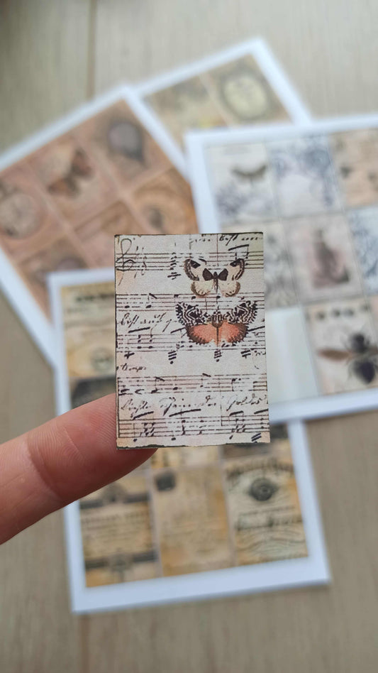 36 Adet 4 Parça Scrapbook Sticker Seti Bullet Journal Sticker Vintage Kare Sticker