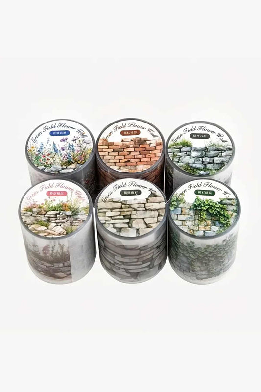 Şeffaf Örme Duvar Desen Pet Bant Rulo 5cmx2m Scrapbook Bullet Journal Ajanda Washi Tape