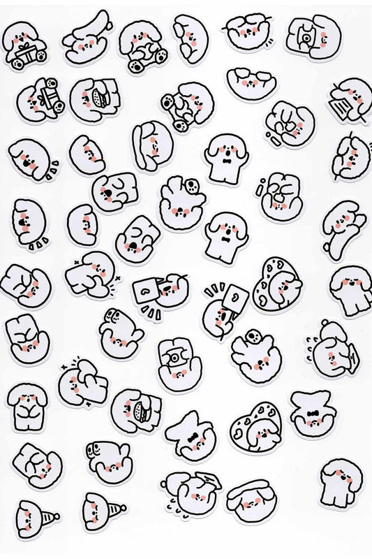 50 Adet Kawaii Köpek Sticker Seti Bullet Journal Scrapbook Laptop Ajanda Planlayıcı Mini Sevimli