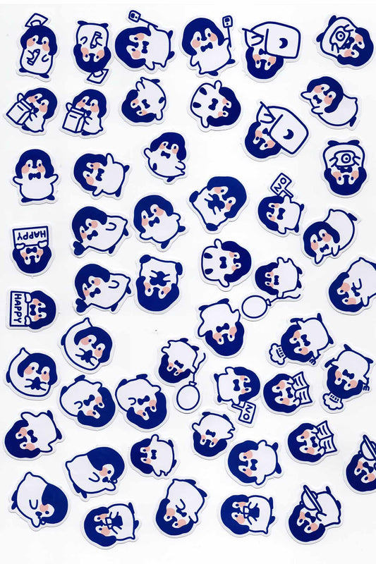 50 Adet Kawaii Penguen Sticker Seti Bullet Journal Scrapbook Laptop Ajanda Planlayıcı Mini Sevimli