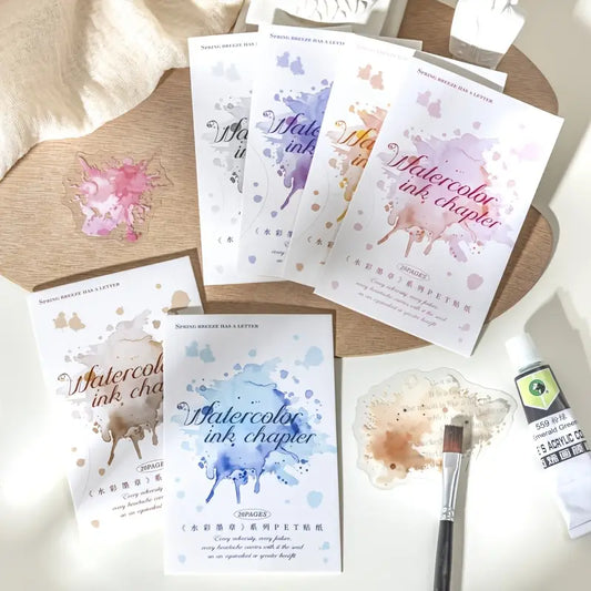 20 Adet Şeffaf Mürekkep Lekesi Sticker Seti Bullet Journal Scrapbook Şeffaf Sticker Laptop Ajanda Planlayıcı