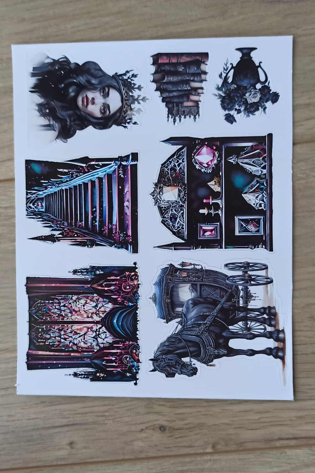 50 Adet Gothic Sticker Seti Bullet Journal Scrapbook Laptop Sticker Gotik Bundle