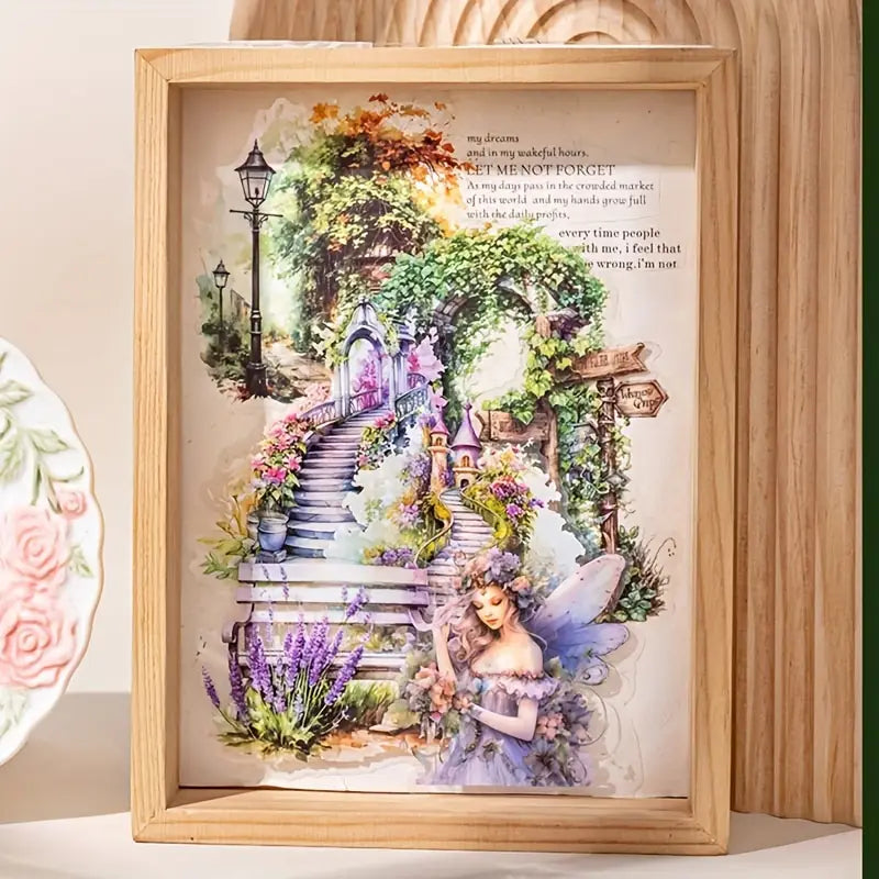 30 Adet Şeffaf Bahçe Temalı Sticker Seti Bullet Journal Scrapbook Şeffaf Sticker Laptop Ajanda Planlayıcı