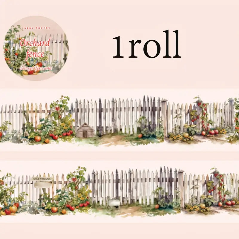 Şeffaf Çiçek Çit Şerit Pet Bant Rulo 4cmx2m Scrapbook Bullet Journal Ajanda Washi Tape