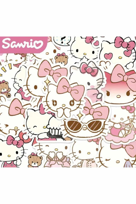 50 Adet Hello Kitty Sticker Seti Bullet Journal Scrapbook Laptop Ajanda Planlayıcı Sevimli Sanrio