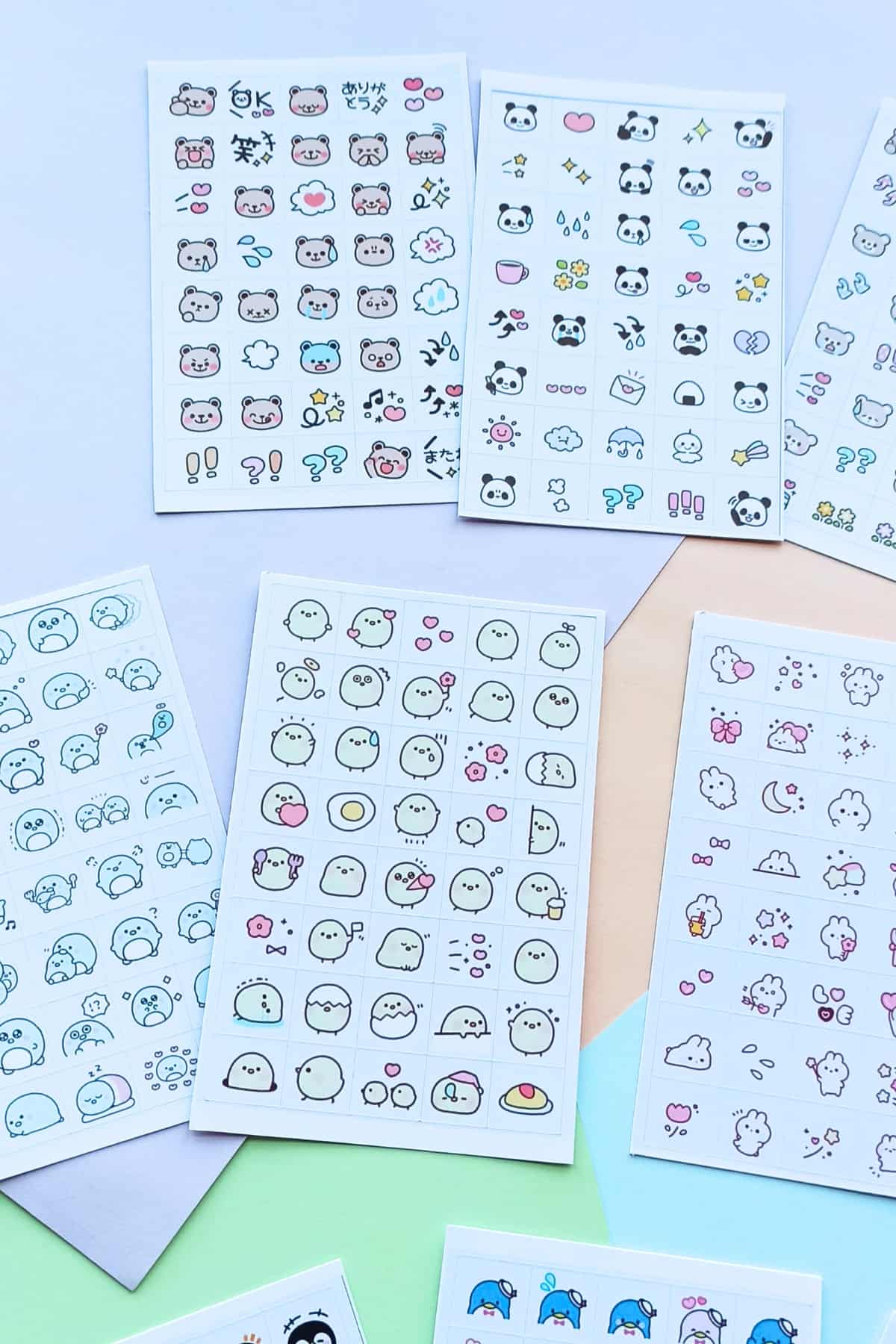 400 Adet Mini Kare Sevimli Sticker Seti Ajanda Emoji Bullet Journal Planlaycı Günlük