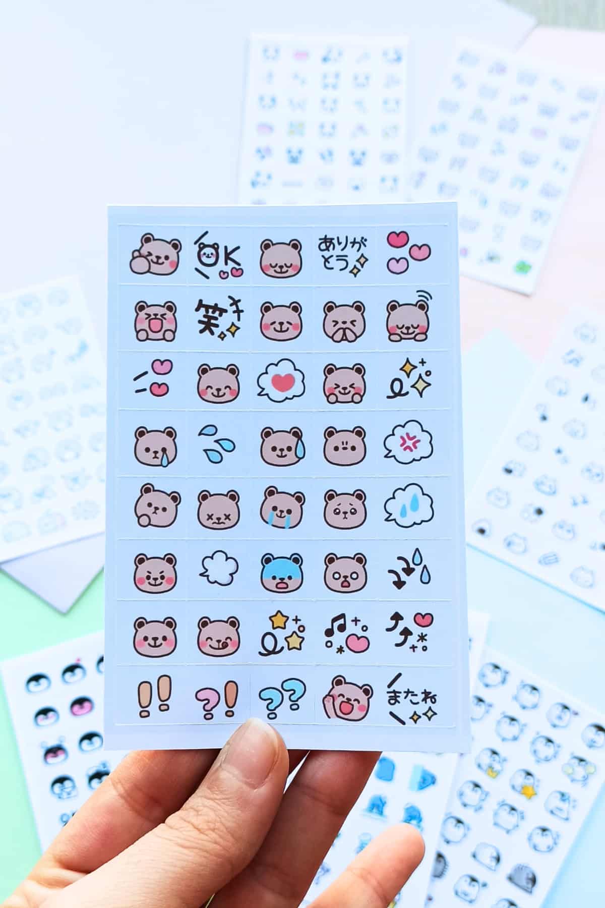 400 Adet Mini Kare Sevimli Sticker Seti Ajanda Emoji Bullet Journal Planlaycı Günlük
