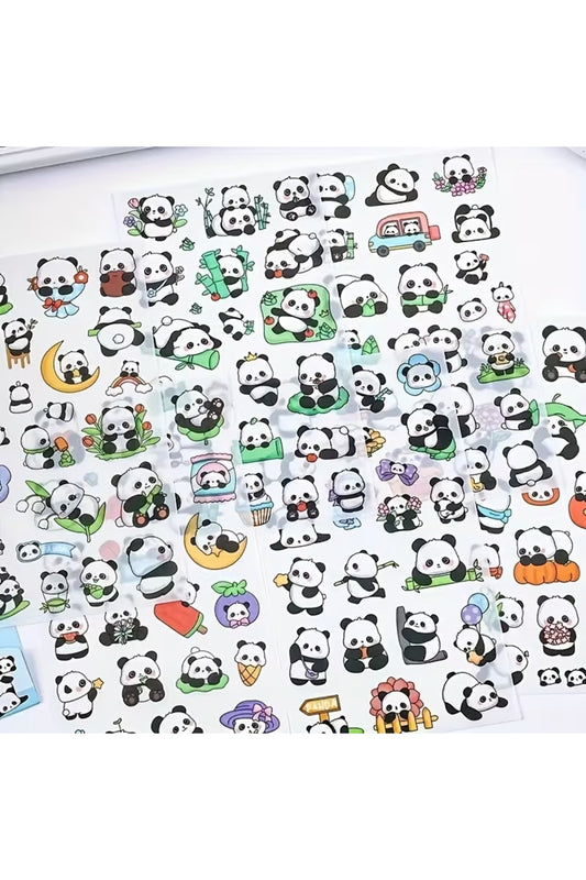 1 Sayfa 20 Adet Şeffaf Panda Sticker Sevimli Kawaii