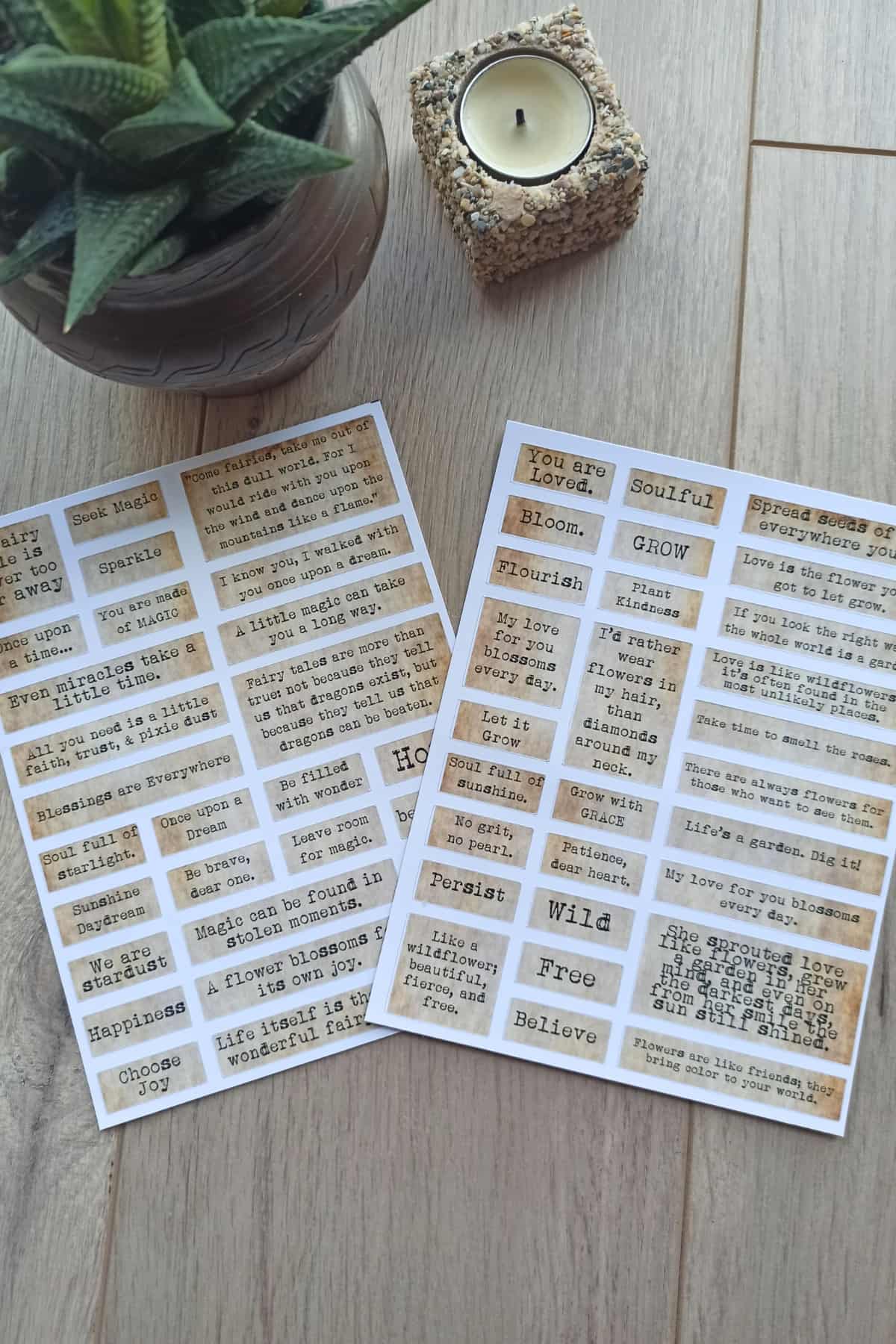 57 Adet Scrapbook Sticker Seti Yazı Cümle Kelime Vintage Bullet Journal Ajanda Laptop Sticker
