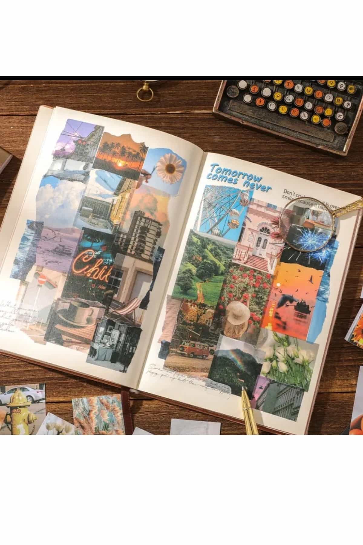 50 Sayfa Washi Sticker Kitapçığı Aesthetic Kare Sticker Ajanda Planlayıcı