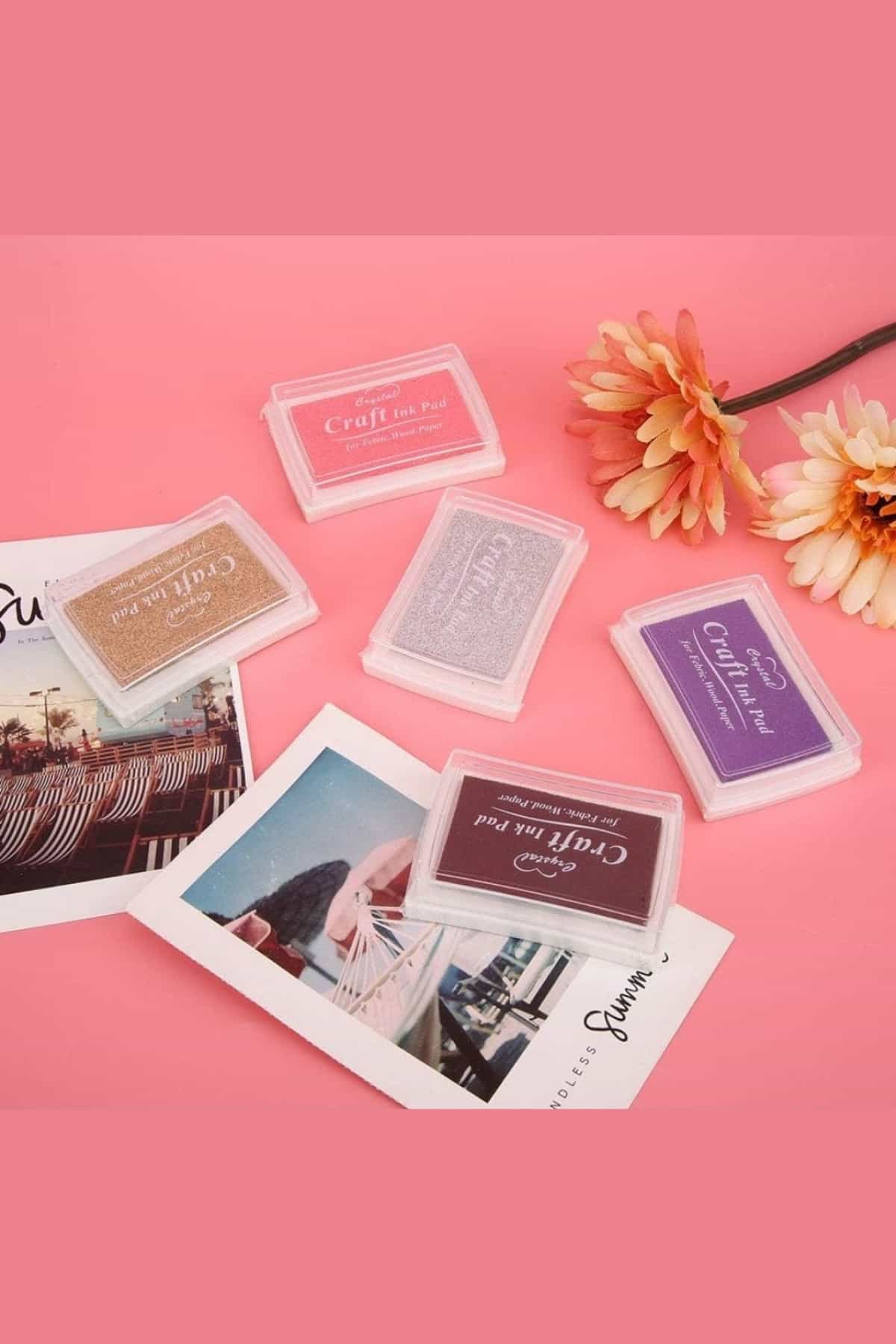 Mürekkep Pedi Inkpad Istanpa Damga Scrapbook Stamp Bullet Journal Açık Yeşil