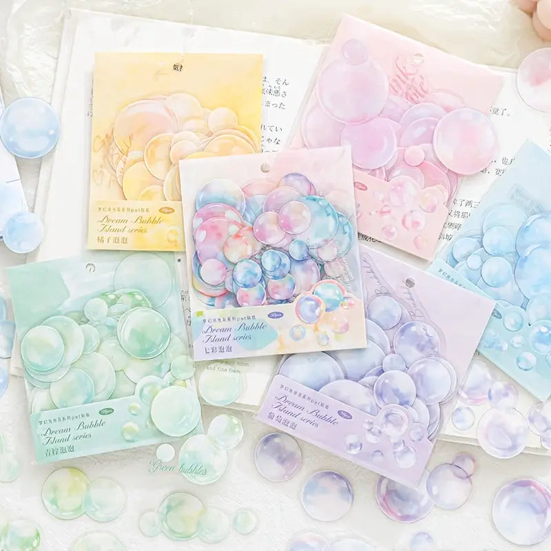 30 Adet Şeffaf Baloncuk Sticker Seti Bullet Journal Scrapbook Şeffaf Bubble  Sticker Laptop Ajanda Planlayıcı